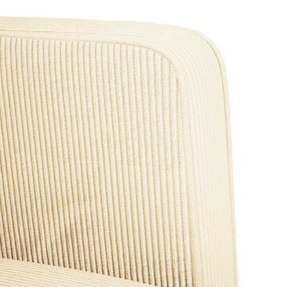 vidaXL Zweisitzer-Sofa Creme 109 cm Cordstoff