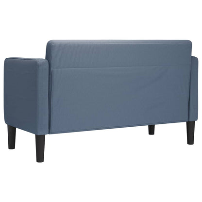 vidaXL Canapé deux places bleu 109 cm velours côtelé