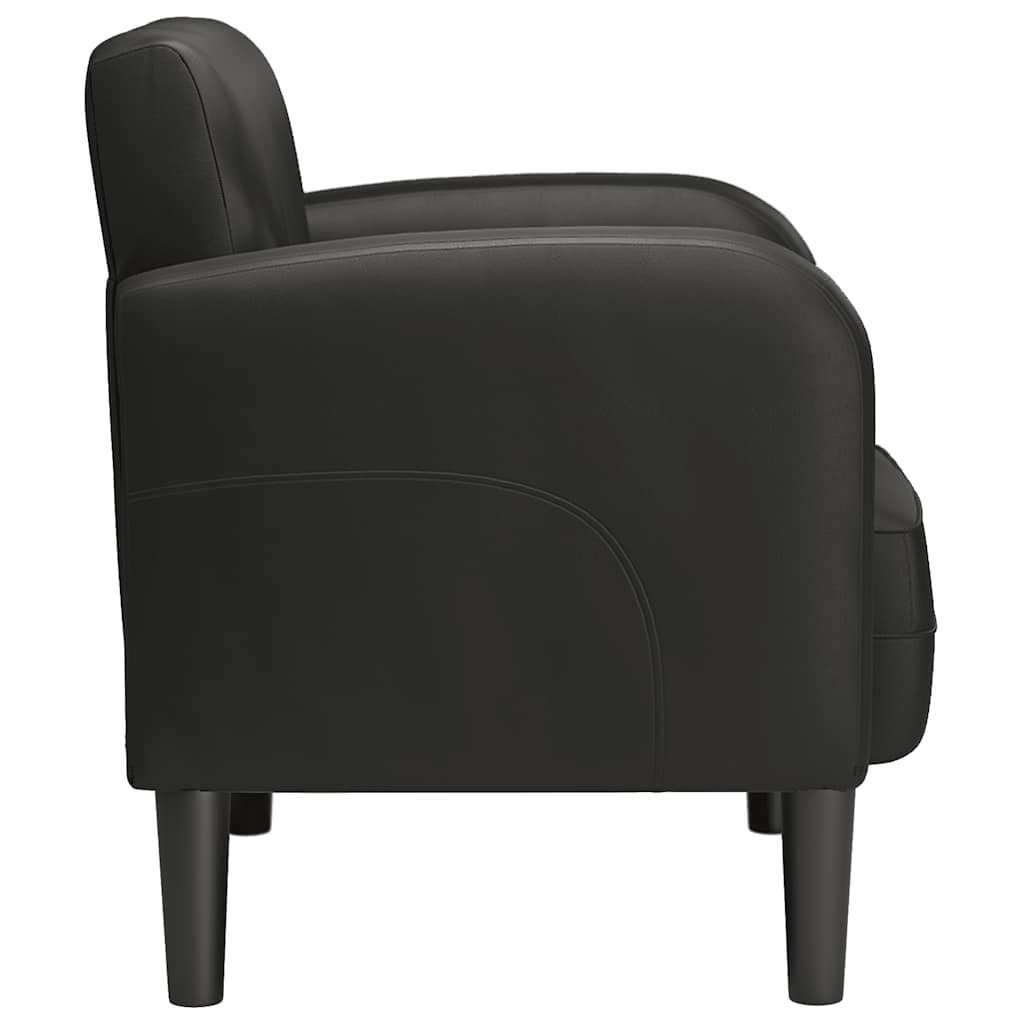 vidaXL Sessel mit Armlehnen Schwarz 54 cm Kunstleder