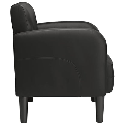 vidaXL Sessel mit Armlehnen Schwarz 54 cm Kunstleder