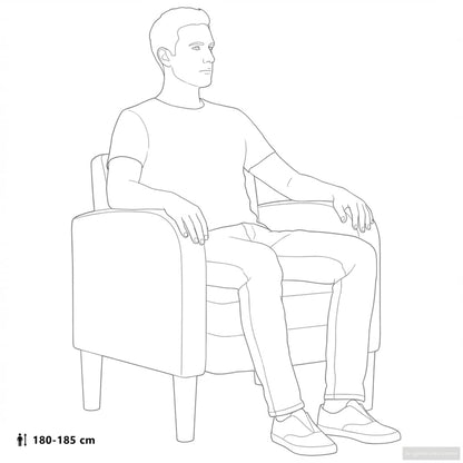 Sessel mit Armlehnen Schwarz 54 cm Kunstleder