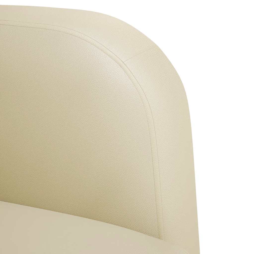vidaXL Sessel mit Armlehnen Creme 54 cm Kunstleder