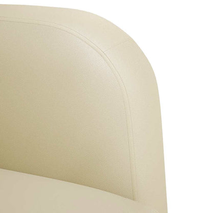 vidaXL Sessel mit Armlehnen Creme 54 cm Kunstleder
