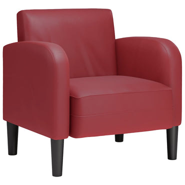 vidaXL Sessel mit Armlehnen Weinrot 54 cm Kunstleder