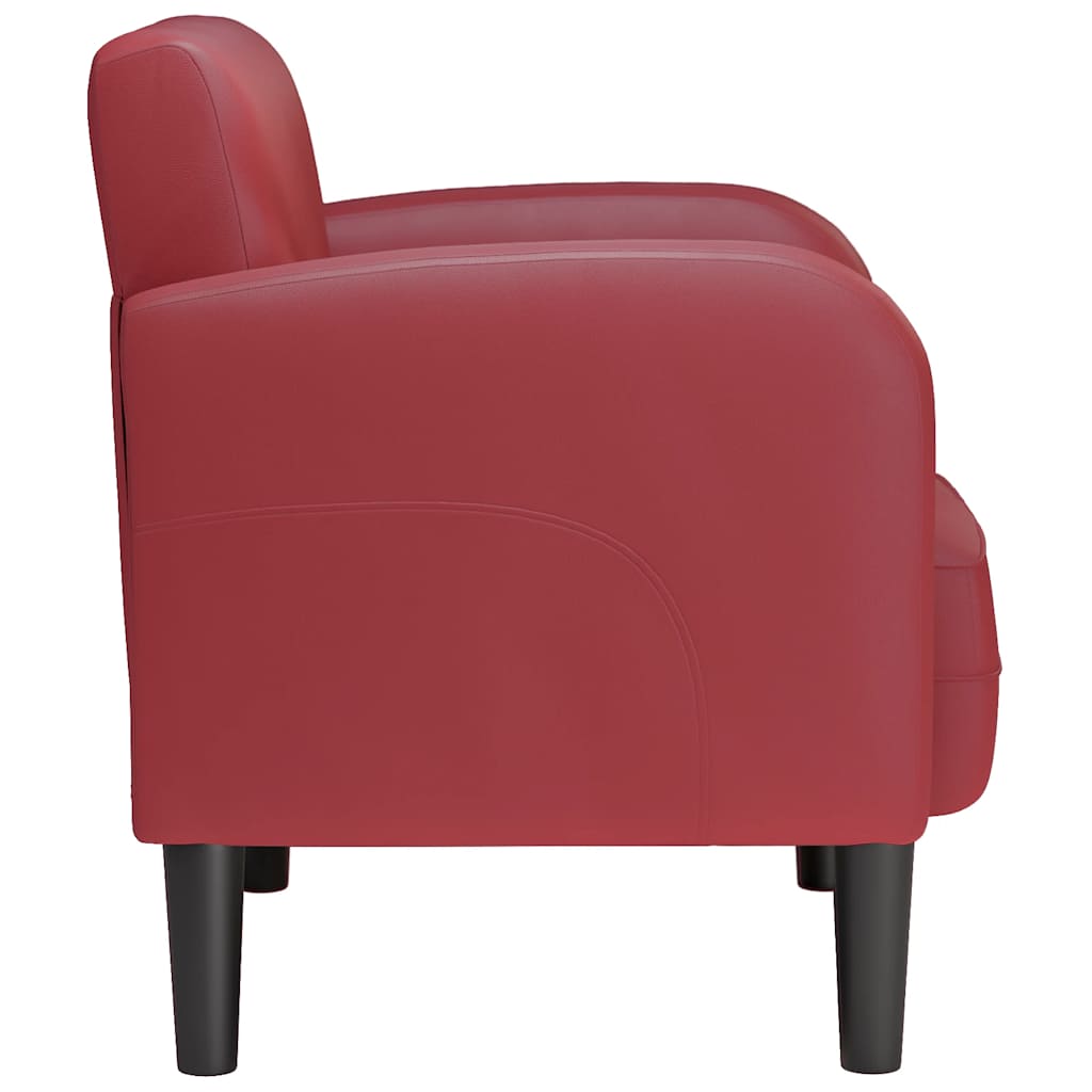 vidaXL Sessel mit Armlehnen Weinrot 54 cm Kunstleder