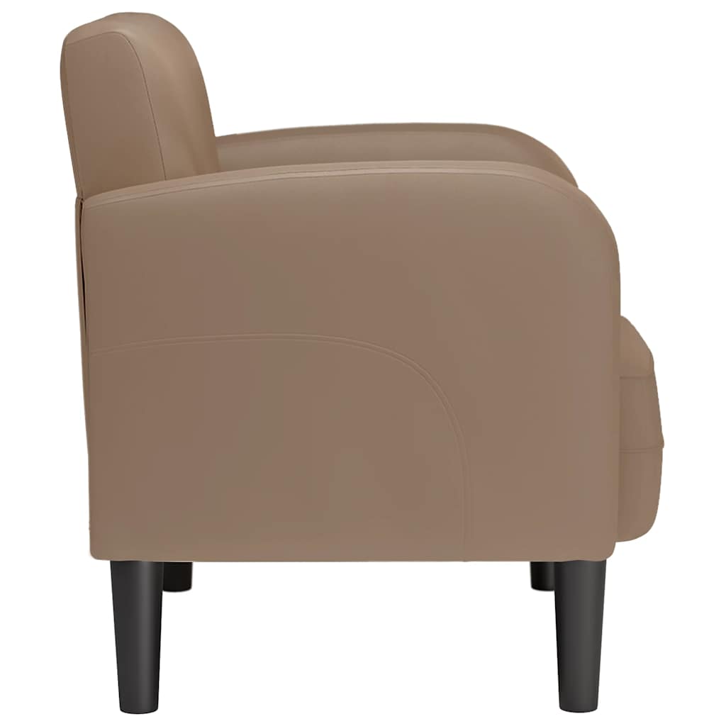 vidaXL Sessel mit Armlehnen Cappuccino-Braun 54 cm Kunstleder