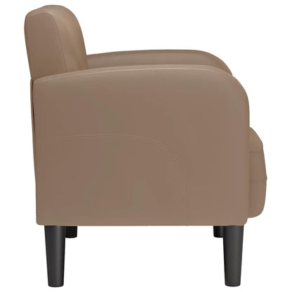 vidaXL Sessel mit Armlehnen Cappuccino-Braun 54 cm Kunstleder