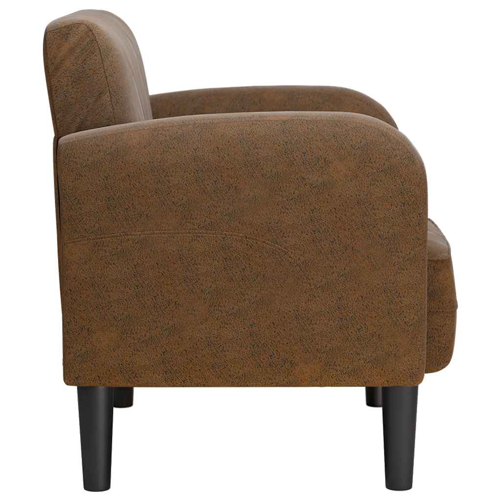 vidaXL Sessel mit Armlehnen Braun 54 cm Kunstleder