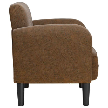 vidaXL Sessel mit Armlehnen Braun 54 cm Kunstleder