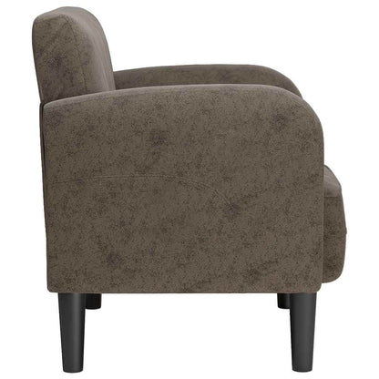vidaXL Sessel mit Armlehnen Dunkelgrau 54 cm Kunstleder