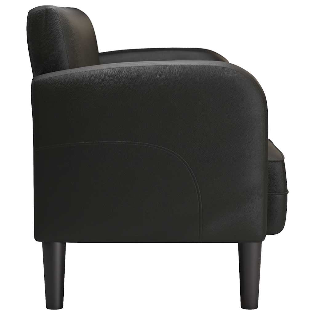 vidaXL Zweisitzer-Sofa Schwarz 110 cm Kunstleder