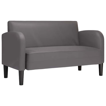 vidaXL Canapé à 2 places gris 110 cm en similicuir