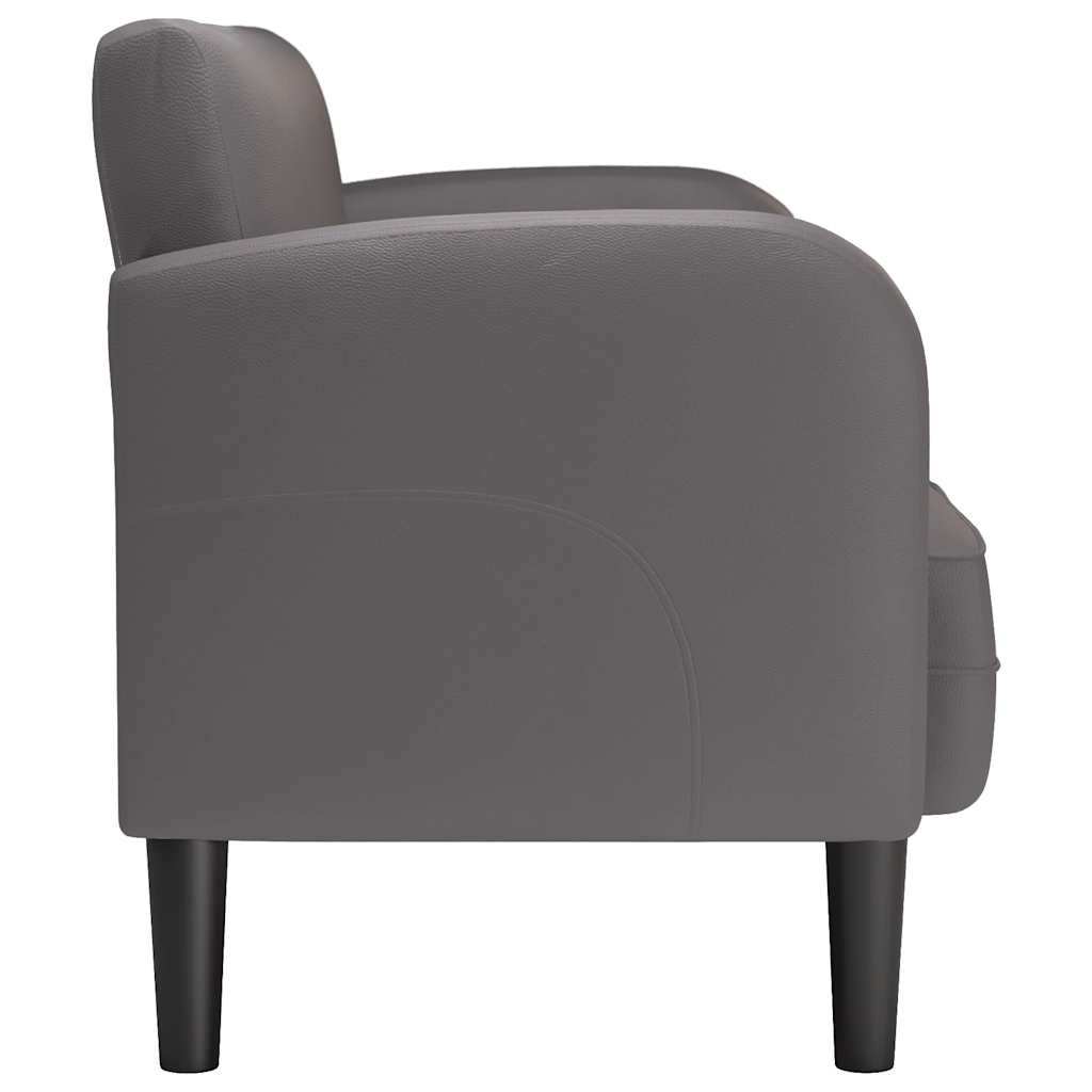 vidaXL Canapé à 2 places gris 110 cm en similicuir