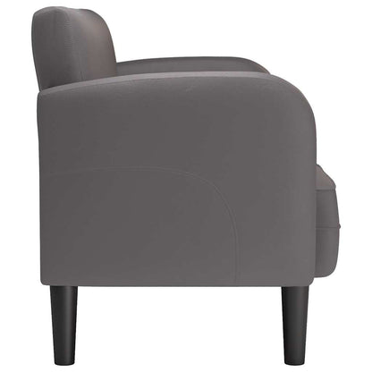vidaXL Canapé à 2 places gris 110 cm en similicuir