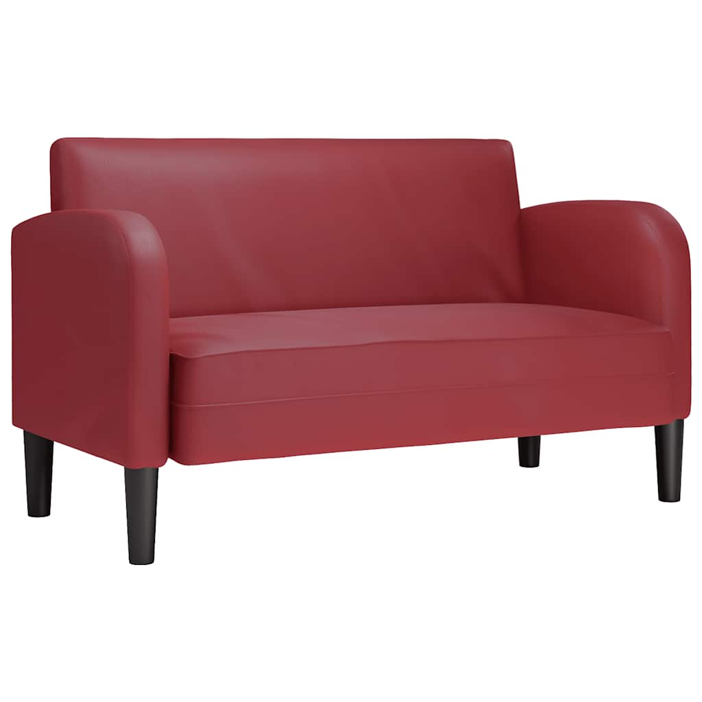 vidaXL Zweisitzer-Sofa Weinrot 110 cm Kunstleder