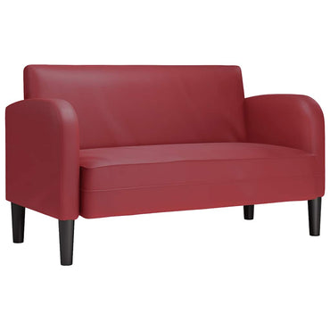 vidaXL Zweisitzer-Sofa Weinrot 110 cm Kunstleder