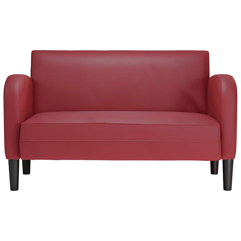vidaXL Zweisitzer-Sofa Weinrot 110 cm Kunstleder