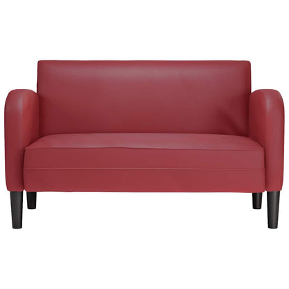 vidaXL Zweisitzer-Sofa Weinrot 110 cm Kunstleder