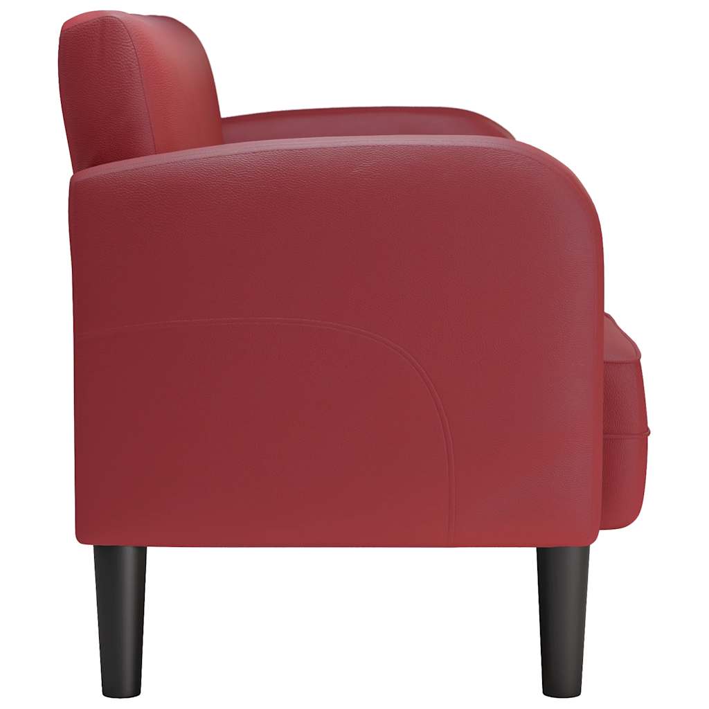 vidaXL Zweisitzer-Sofa Weinrot 110 cm Kunstleder