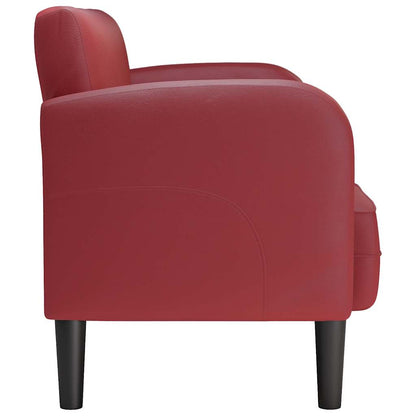 vidaXL Zweisitzer-Sofa Weinrot 110 cm Kunstleder