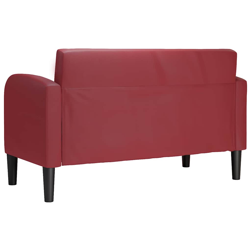 vidaXL Zweisitzer-Sofa Weinrot 110 cm Kunstleder