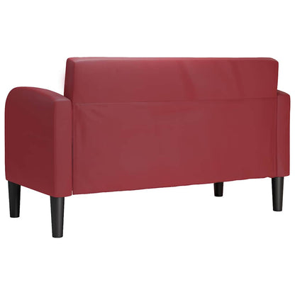 vidaXL Zweisitzer-Sofa Weinrot 110 cm Kunstleder