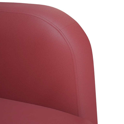 vidaXL Zweisitzer-Sofa Weinrot 110 cm Kunstleder