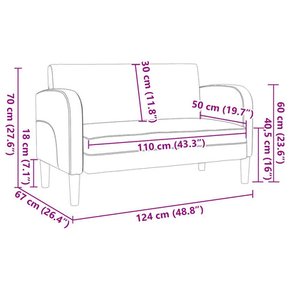 vidaXL Zweisitzer-Sofa Weinrot 110 cm Kunstleder