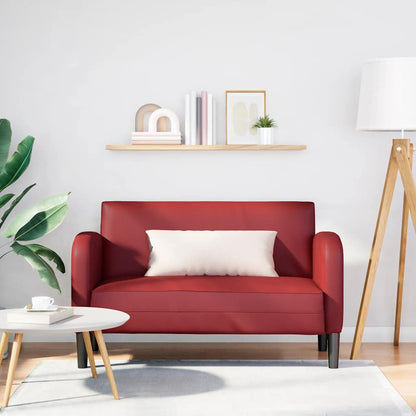 vidaXL Zweisitzer-Sofa Weinrot 110 cm Kunstleder