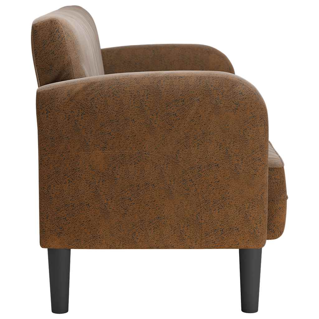 vidaXL Zweisitzer-Sofa Braun 110 cm Kunstleder