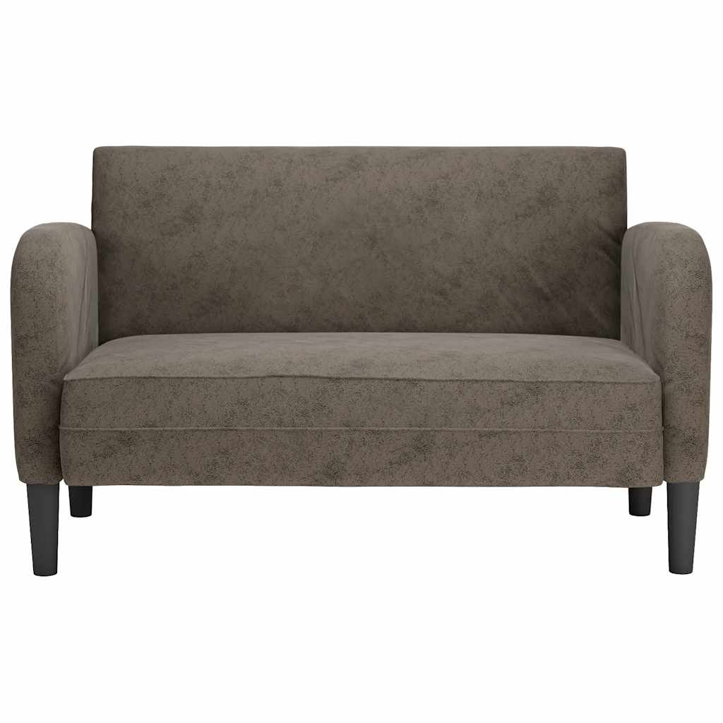 vidaXL Zweisitzer-Sofa Dunkelgrau 110 cm Kunstleder
