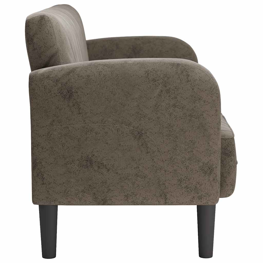 vidaXL Zweisitzer-Sofa Dunkelgrau 110 cm Kunstleder