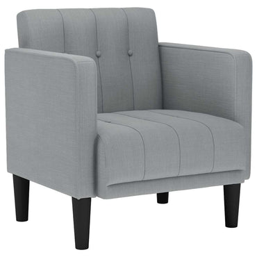 vidaXL Sessel mit Armlehnen Hellgrau 53 cm Stoff
