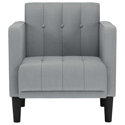 vidaXL Sessel mit Armlehnen Hellgrau 53 cm Stoff