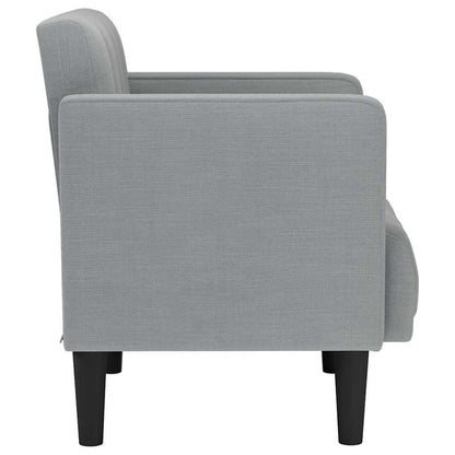 vidaXL Sessel mit Armlehnen Hellgrau 53 cm Stoff