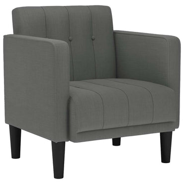 vidaXL Sessel mit Armlehnen Dunkelgrau 53 cm Stoff