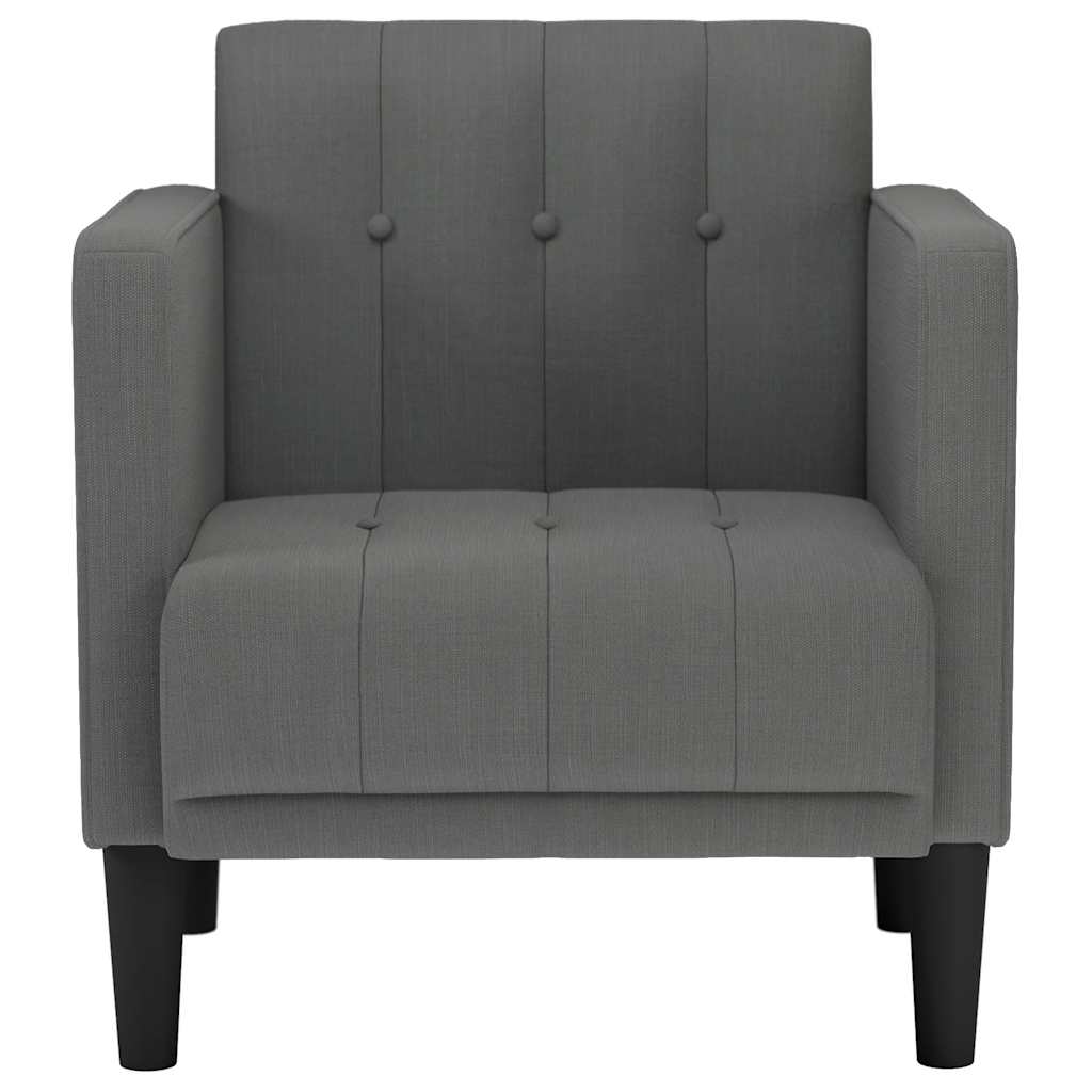vidaXL Sessel mit Armlehnen Dunkelgrau 53 cm Stoff
