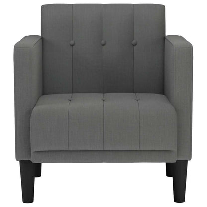 vidaXL Sessel mit Armlehnen Dunkelgrau 53 cm Stoff