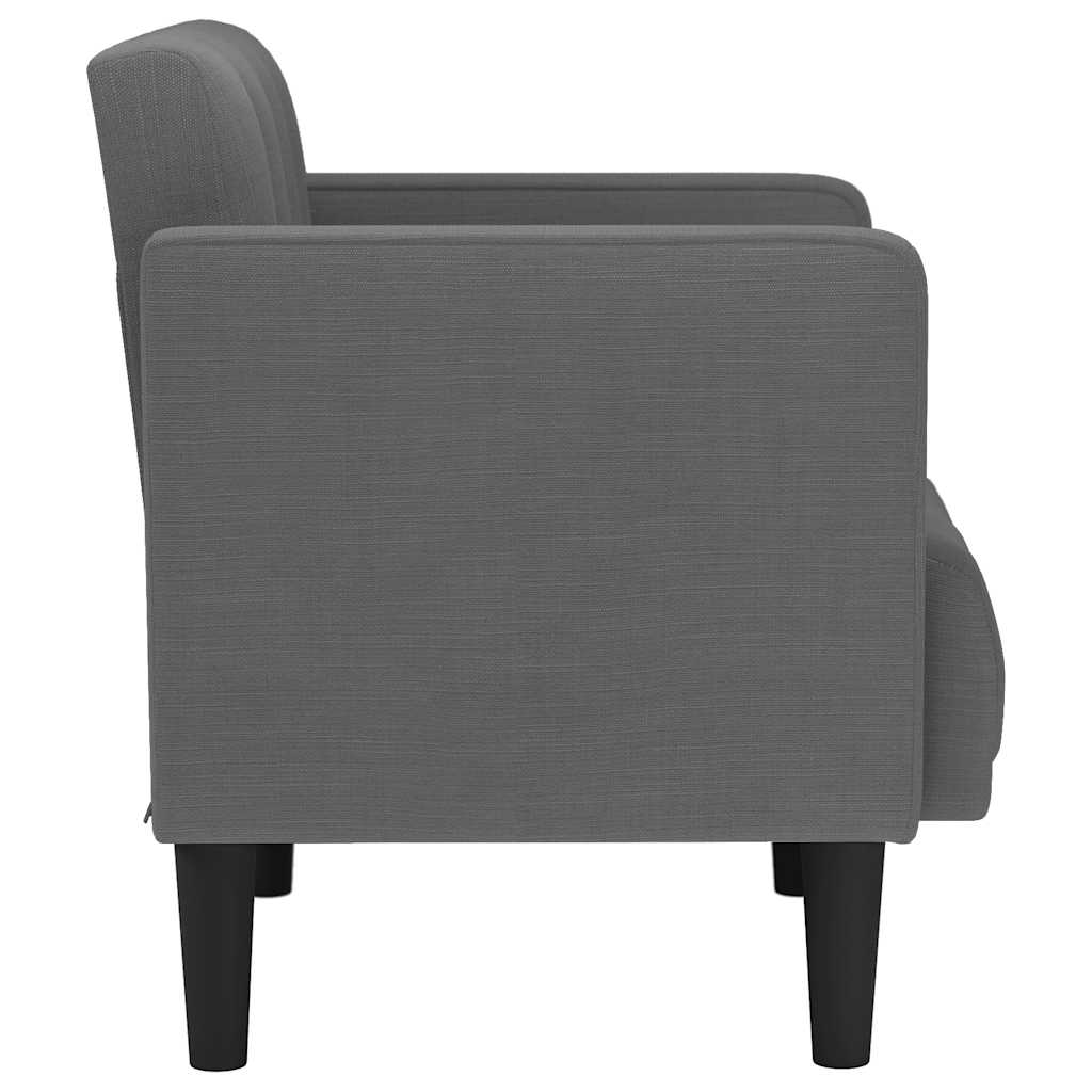 vidaXL Sessel mit Armlehnen Dunkelgrau 53 cm Stoff