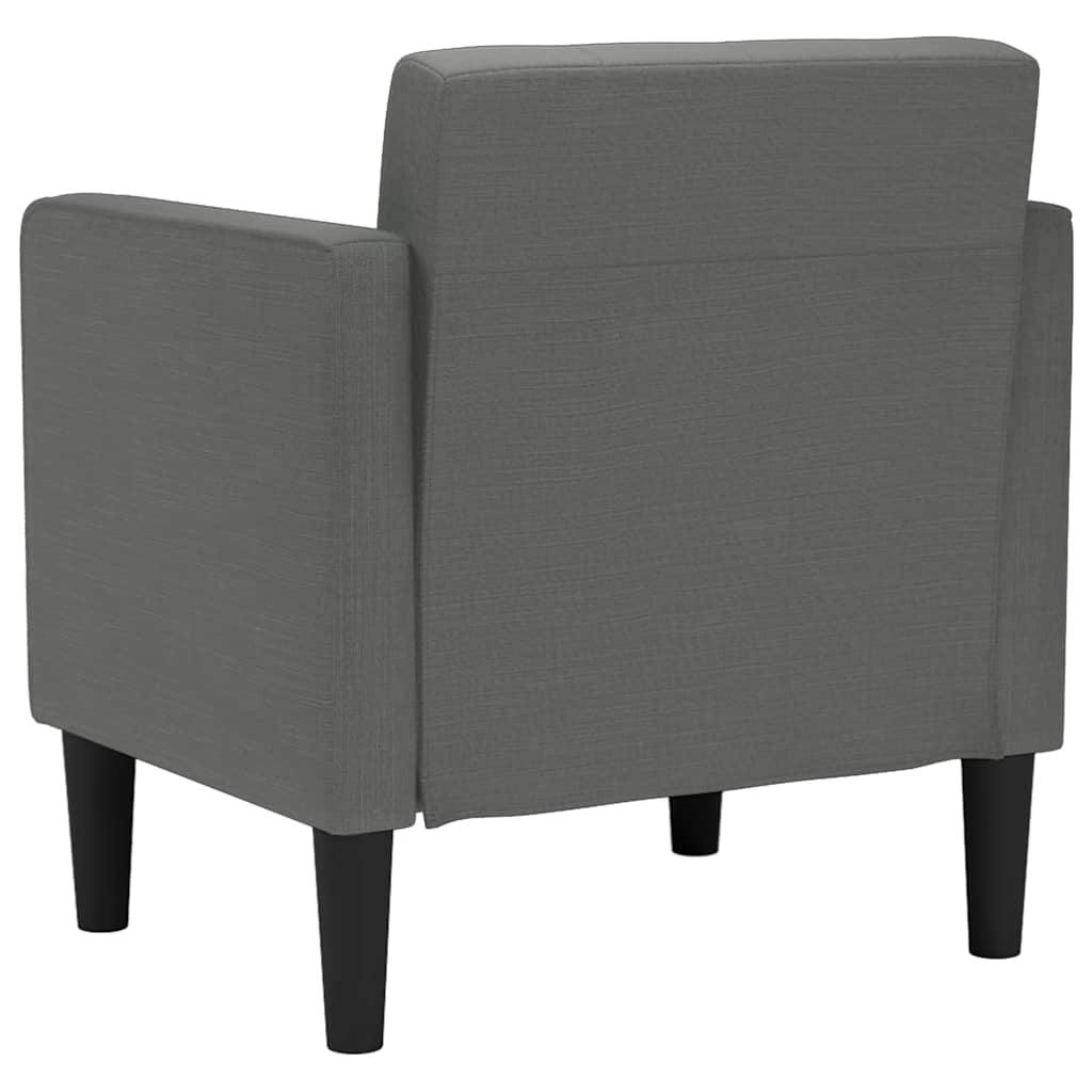 vidaXL Sessel mit Armlehnen Dunkelgrau 53 cm Stoff