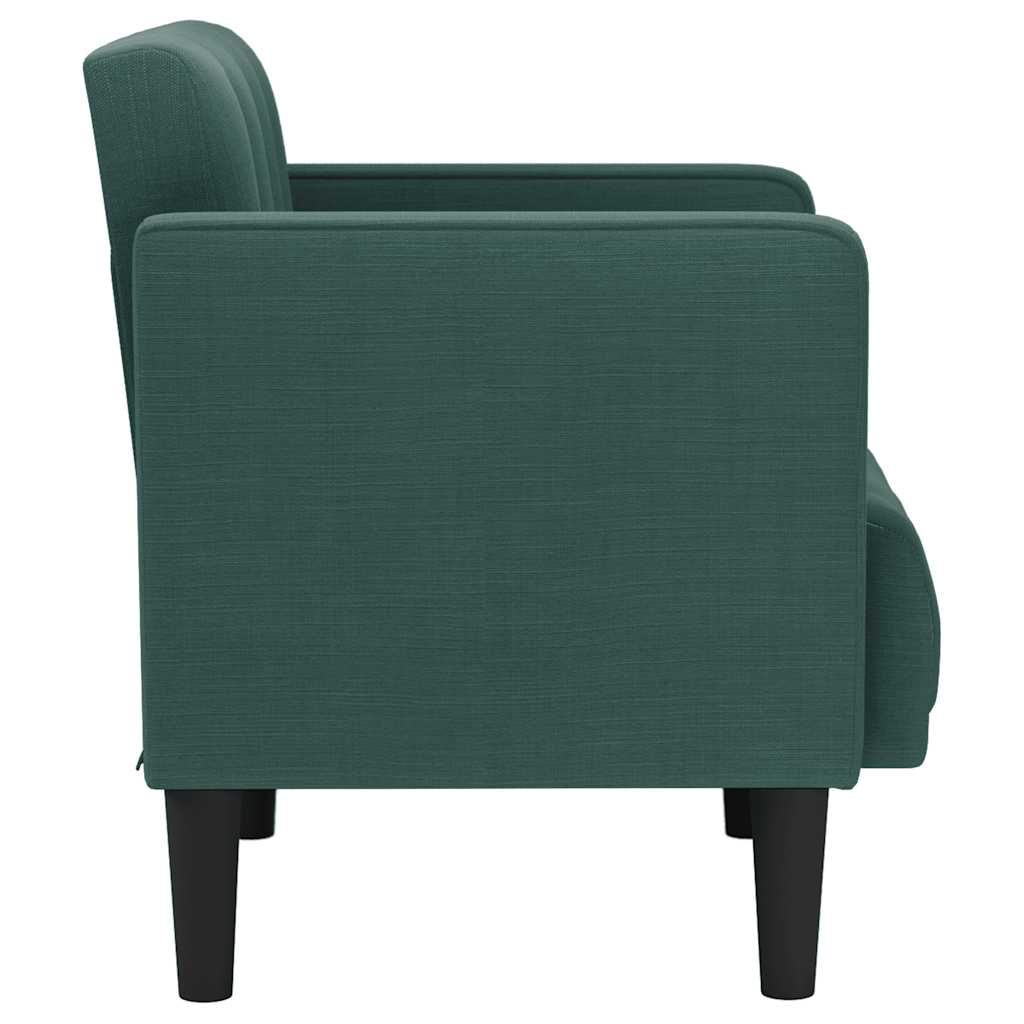 vidaXL Sessel mit Armlehnen Dunkelgrün 53 cm Stoff