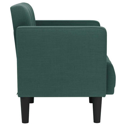 vidaXL Sessel mit Armlehnen Dunkelgrün 53 cm Stoff