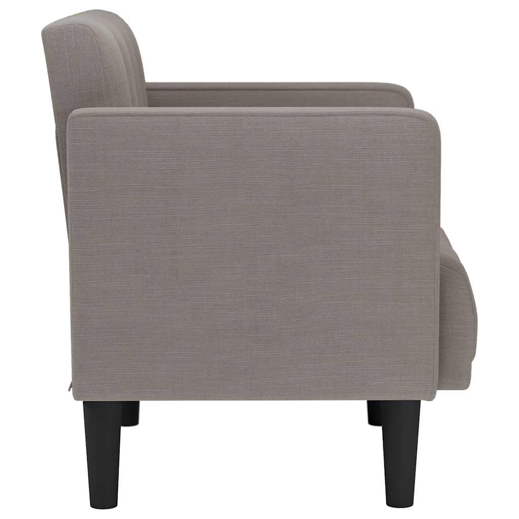 vidaXL Sessel mit Armlehnen Taupe 53 cm Stoff