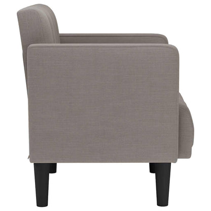 vidaXL Sessel mit Armlehnen Taupe 53 cm Stoff