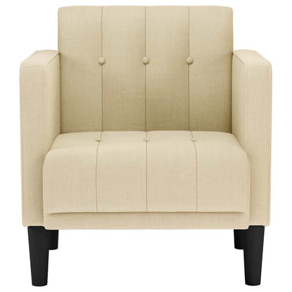 Sessel mit Armlehnen Creme 53 cm Stoff