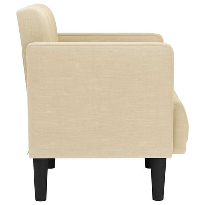 vidaXL Sessel mit Armlehnen Creme 53 cm Stoff