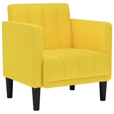 vidaXL Sessel mit Armlehnen Hellgelb 53 cm Stoff