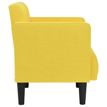 vidaXL Sessel mit Armlehnen Hellgelb 53 cm Stoff