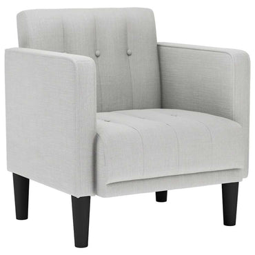 vidaXL Sessel mit Armlehnen Wolkengrau 53 cm Stoff