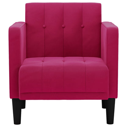 Sessel mit Armlehnen Weinrot 53 cm Samt